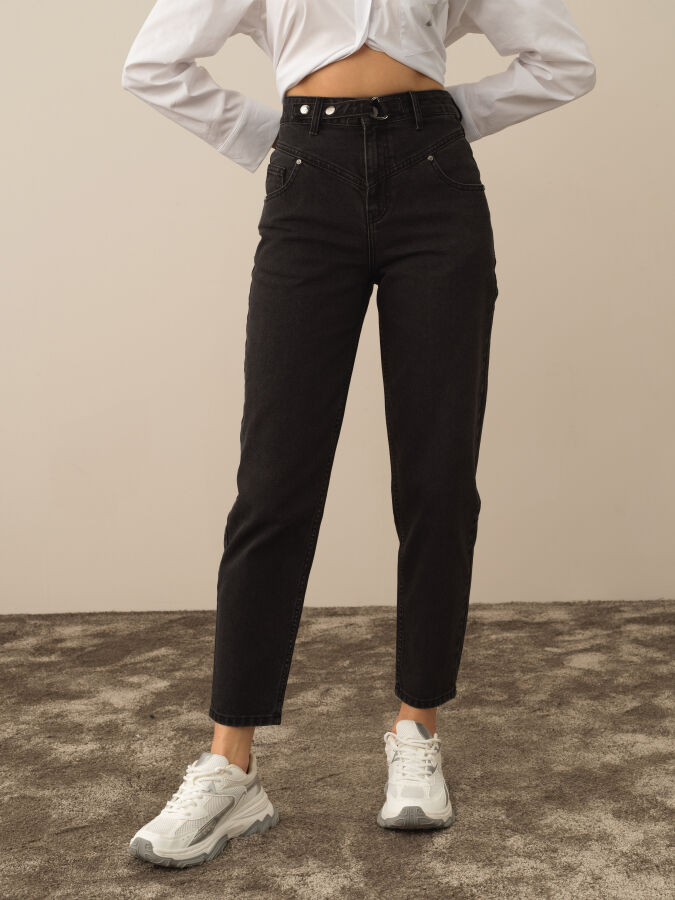 100% Cotton Oversized Denim Pants - Xint