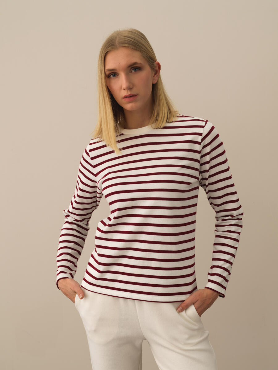 100% Cotton Regular Fit Striped T-Shirt - 1