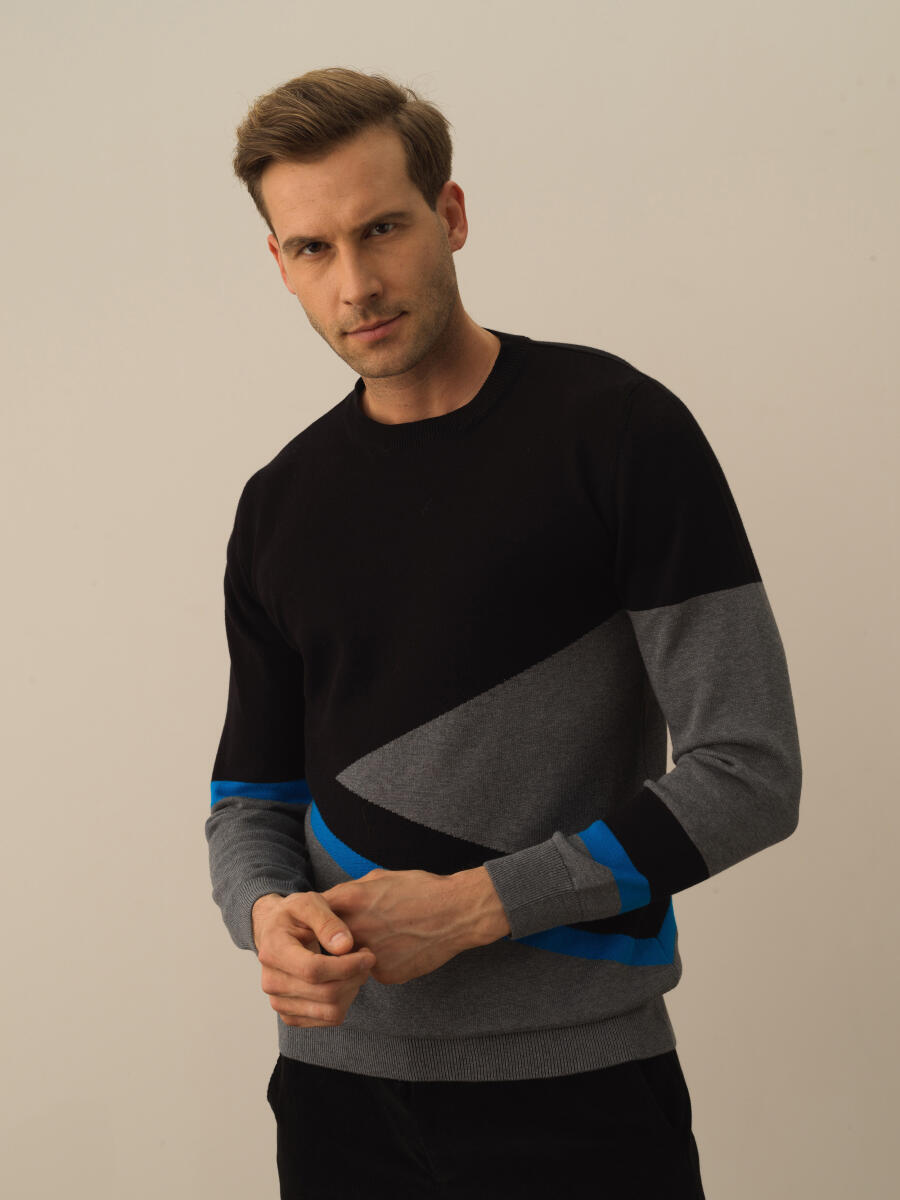 100% Cotton Regular Fit Sweater - 1