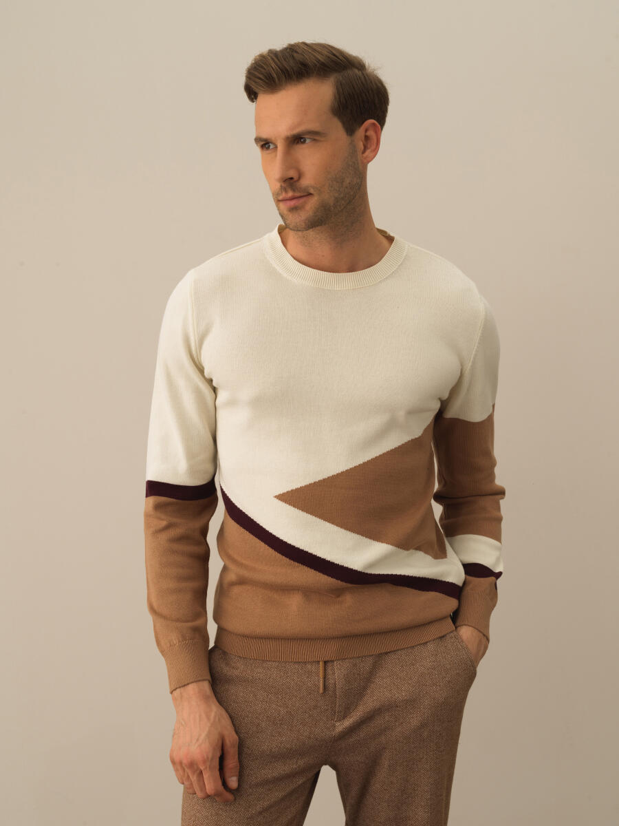 100% Cotton Regular Fit Sweater - 1