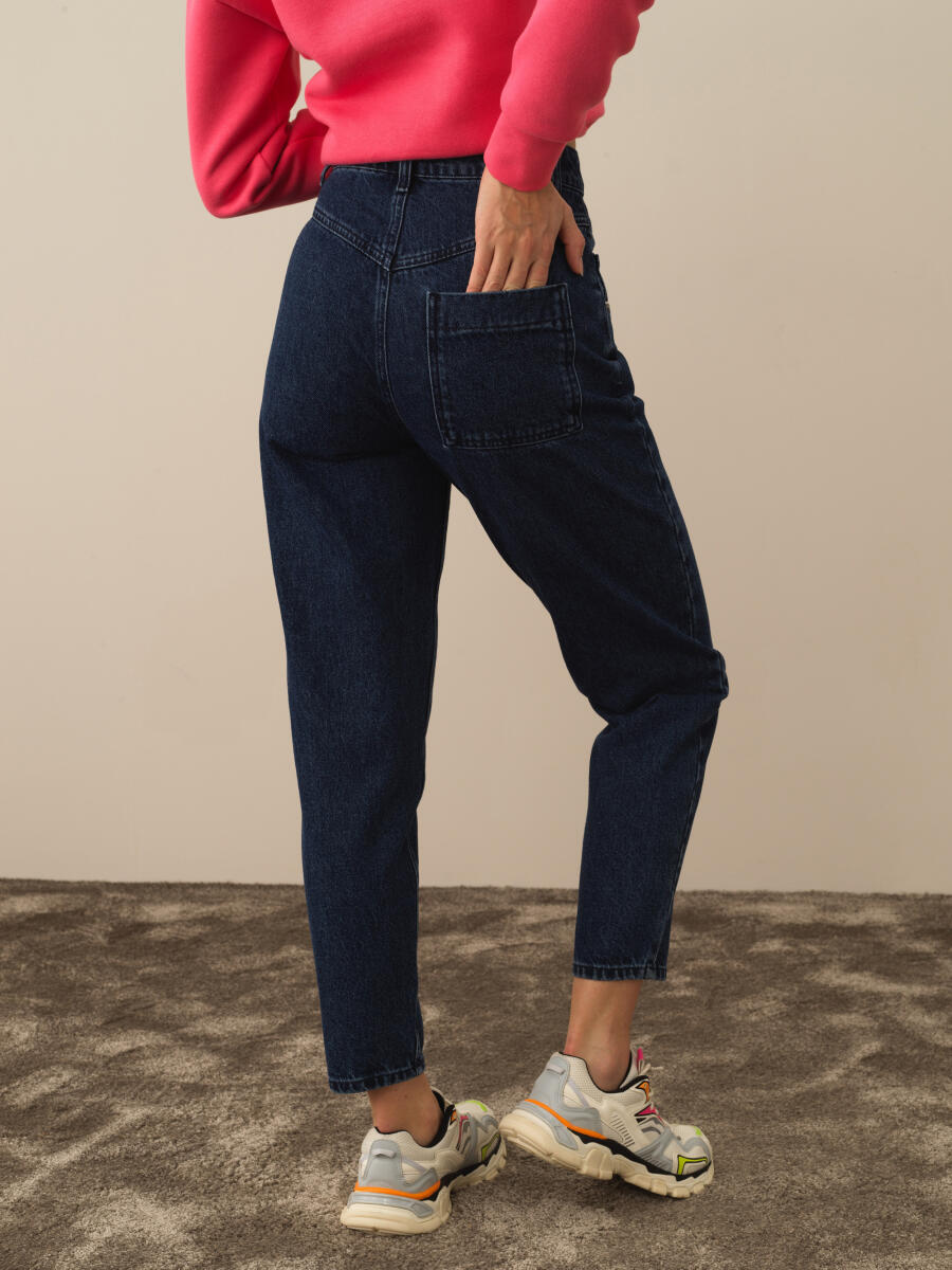 Mavi Oversize Denim Pantolon - 4