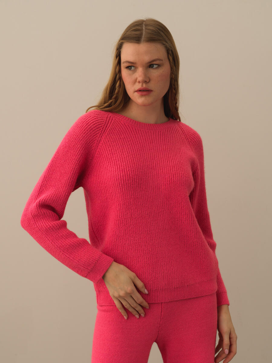 Back Zippered Regular Fit Wool Sweater - 3