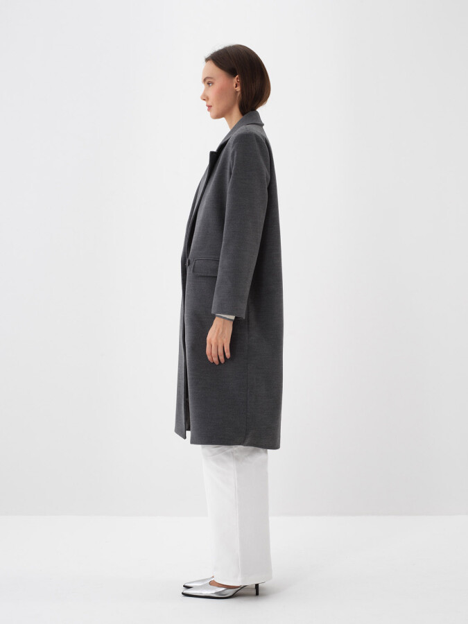 Buttoned Oversized Coat - Xint
