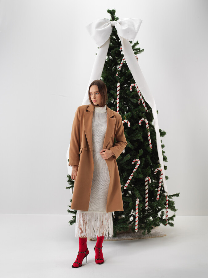 Buttoned Oversized Coat - Xint