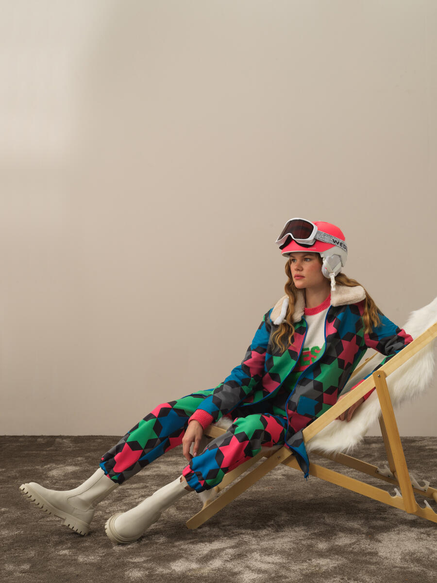 Collar with Fur Regular Fit Panel Printed Jacket - 2