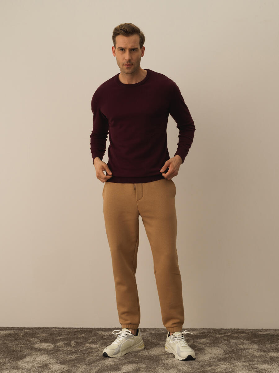 Cotton Crew Neck Regular Fit Basic Sweater - 2