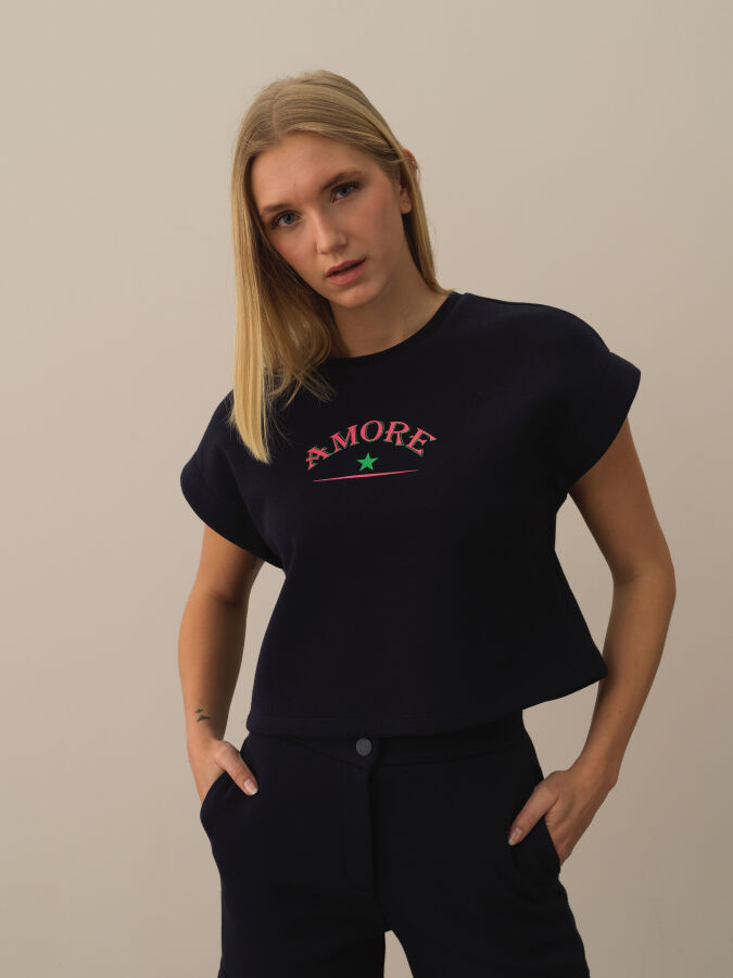 Cotton Oversized Printed Sweatshirt - Xint