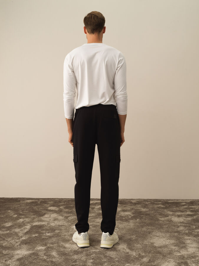 Cotton Regular Fit Cargo Sweat Pants - Xint