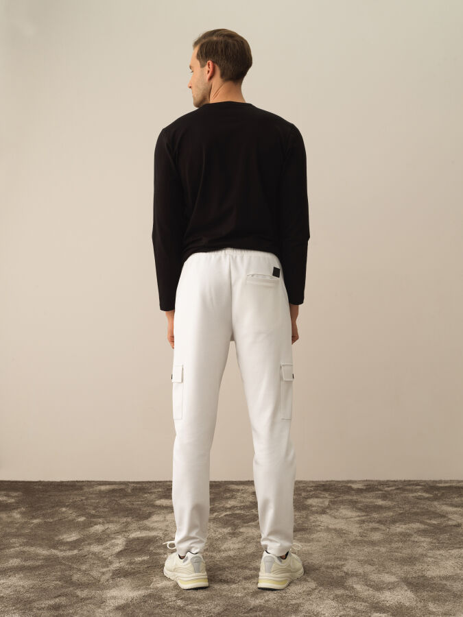 Cotton Regular Fit Cargo Sweat Pants - Xint