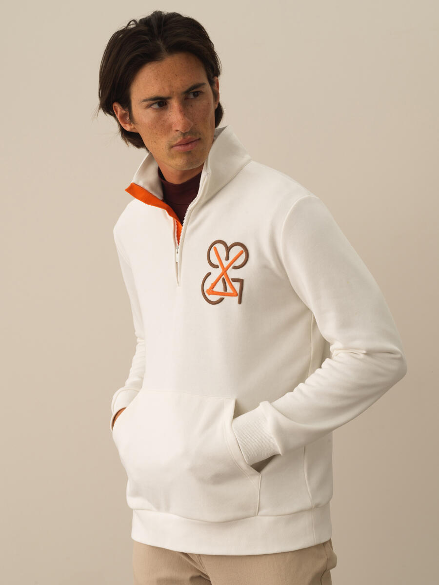 Cotton Regular Fit Embroidered Sweatshirt