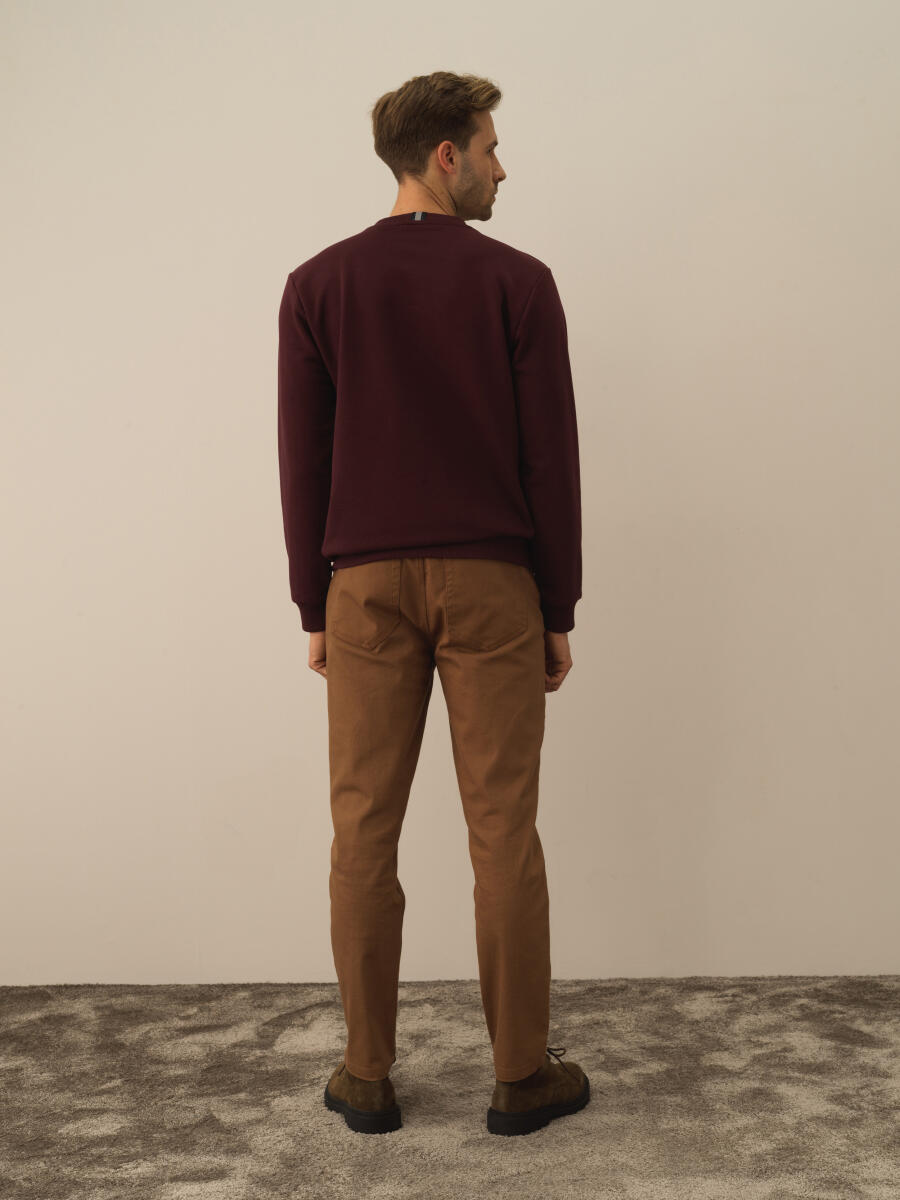 Cotton Regular Fit Gauffre Printed Sweatshirt - 4