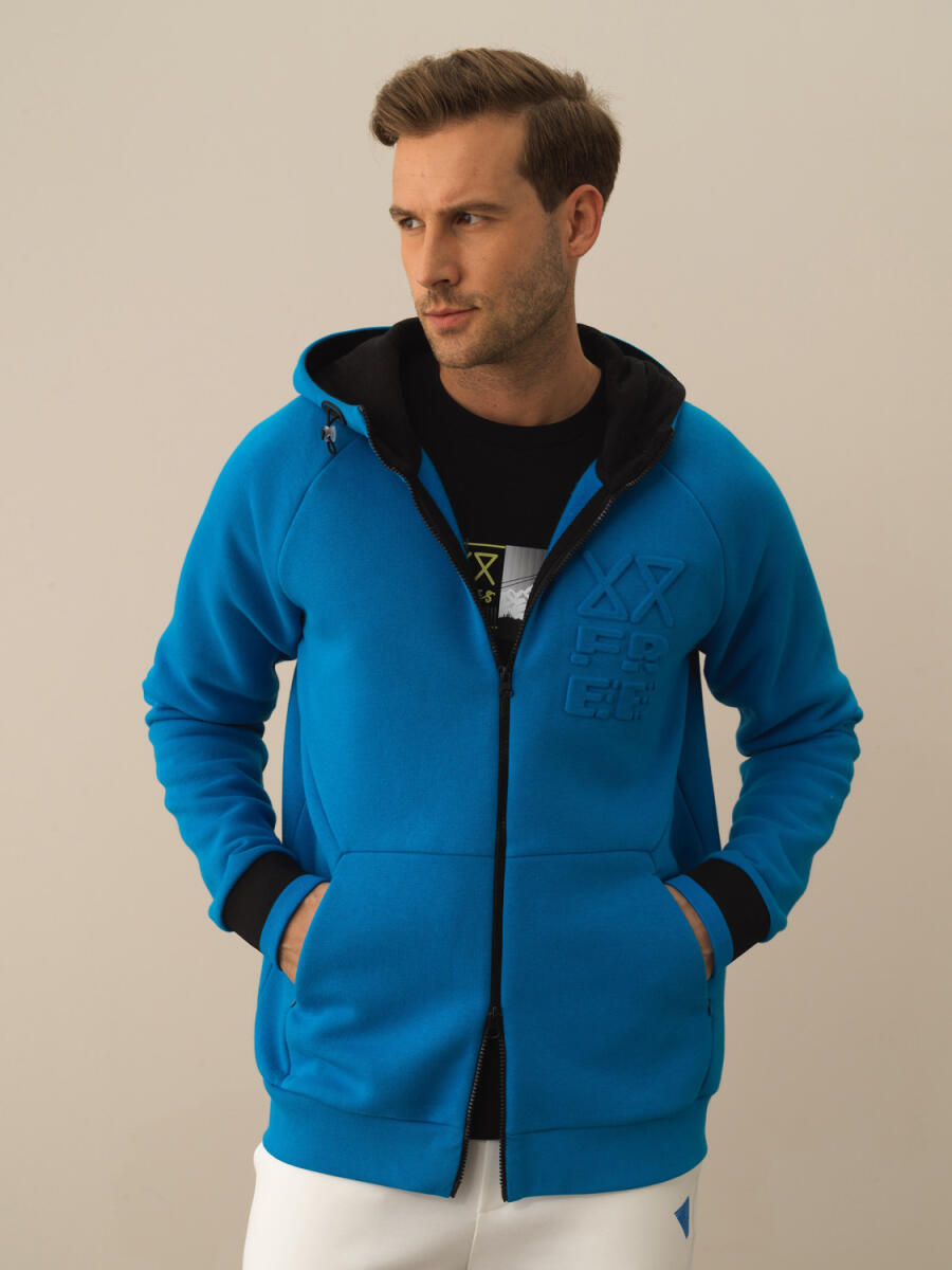 Cotton Regular Fit Hooded Sweat Jacket - 3