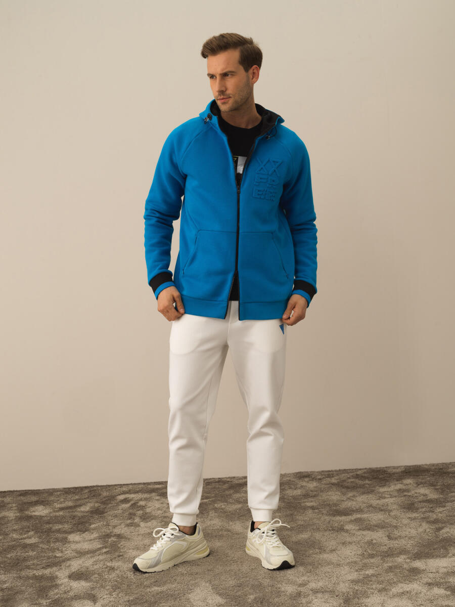 Cotton Regular Fit Hooded Sweat Jacket - 2