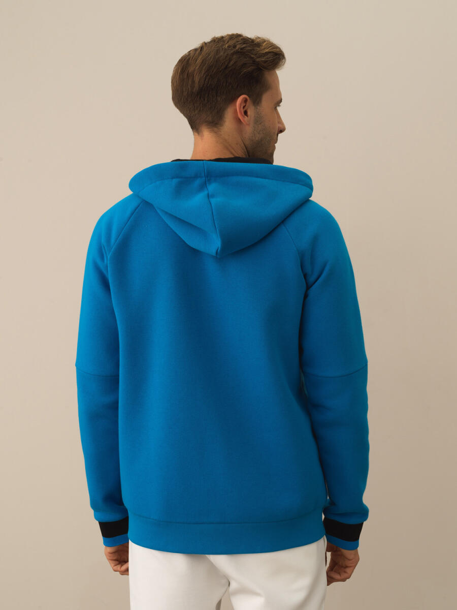 Cotton Regular Fit Hooded Sweat Jacket - 5