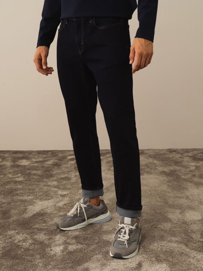 Cotton Slim Fit Denim Pants - Xint