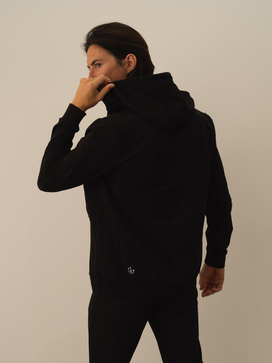 Cotton Slim Fit Hooded Sweat Jacket - 3