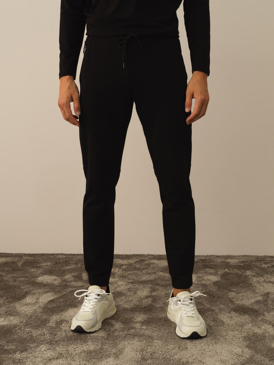 Cotton Slim Fit Sweat Pants - 1