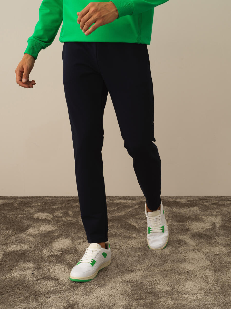 Cotton Slim Fit Sweat Pants - 1