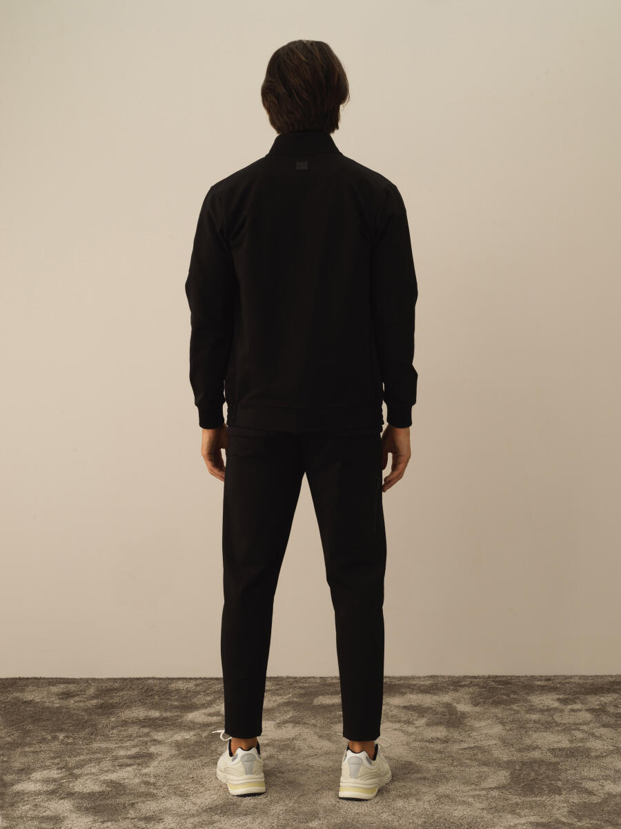 Cotton Slim Fit Zip-Up Sweat Jacket - 4