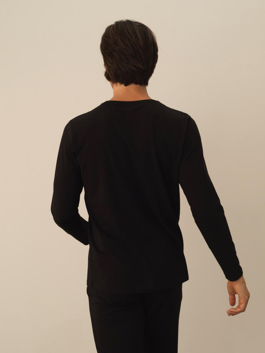 Crew Neck Slim Fit Modal Basic T-Shirt - 3