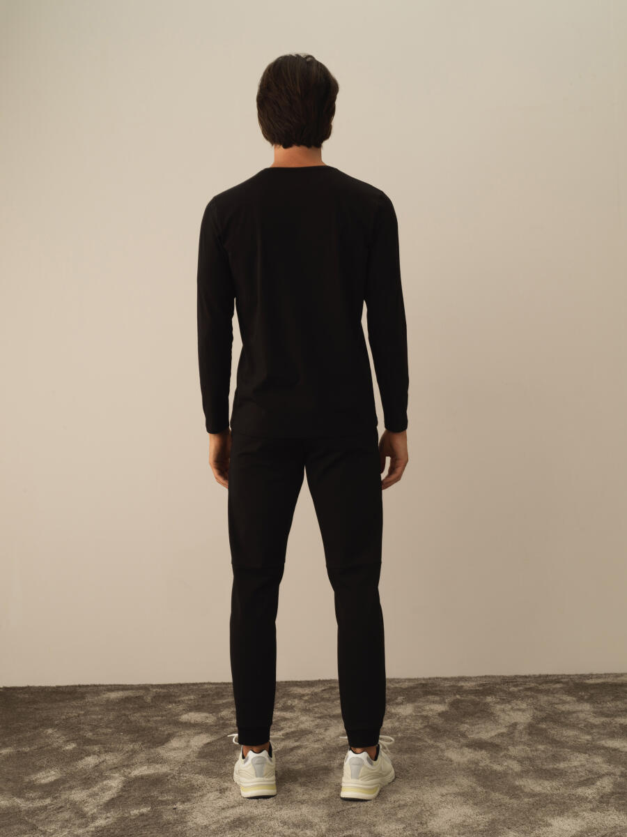 Crew Neck Slim Fit Modal Basic T-Shirt - 4