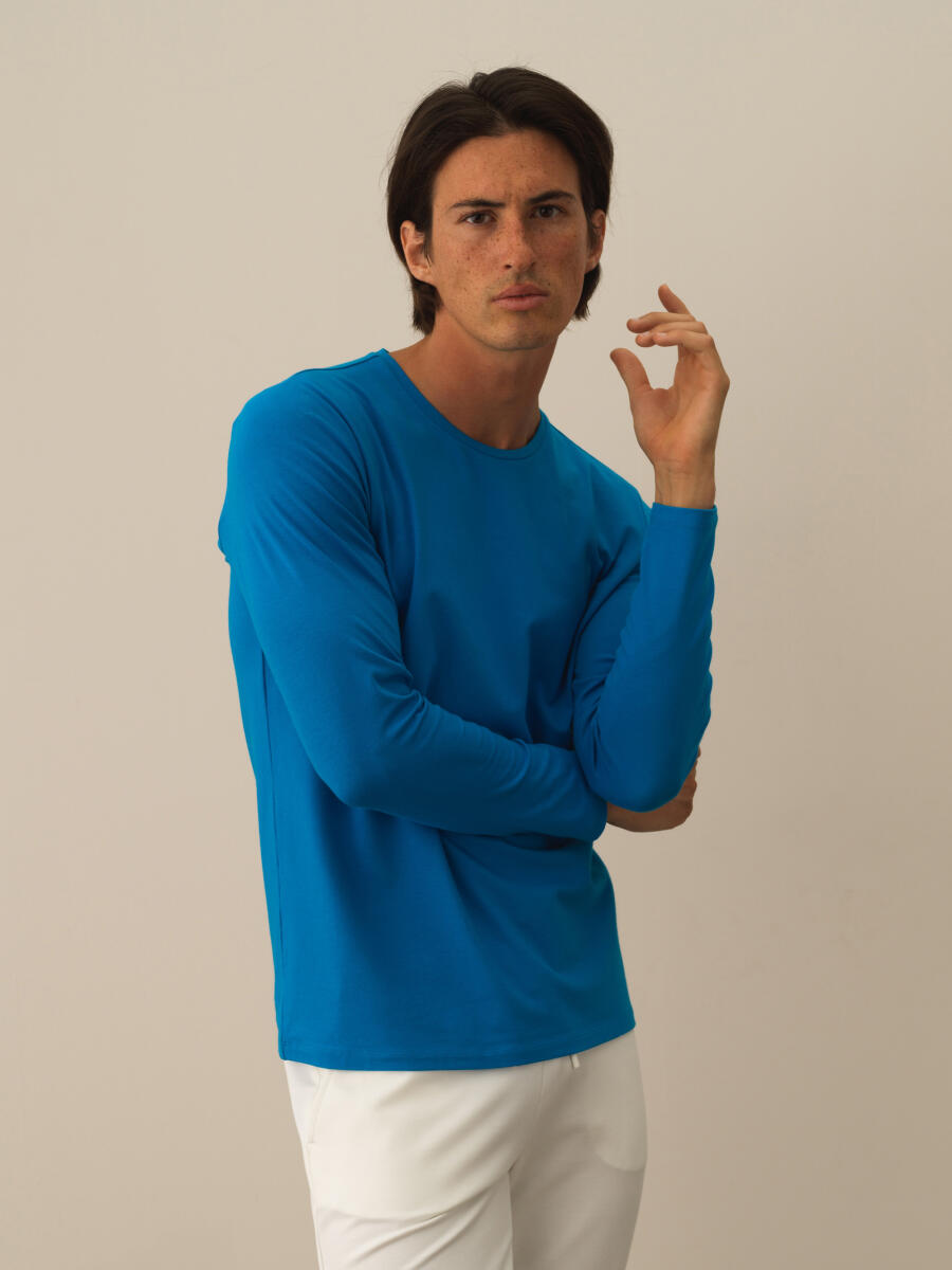 Crew Neck Slim Fit Modal Basic T-Shirt - 1