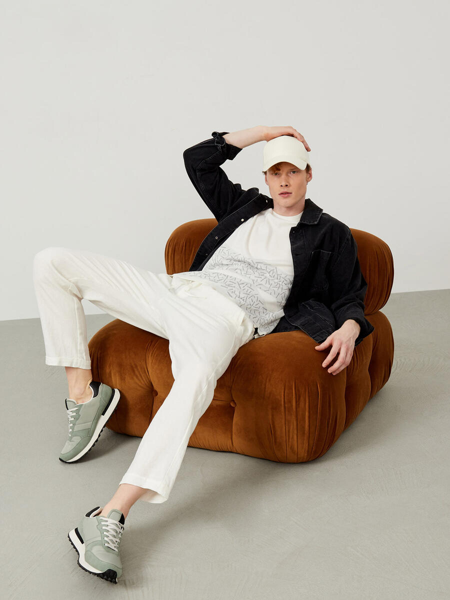 Gri Oversize Pamuklu Denim Ceket - 4