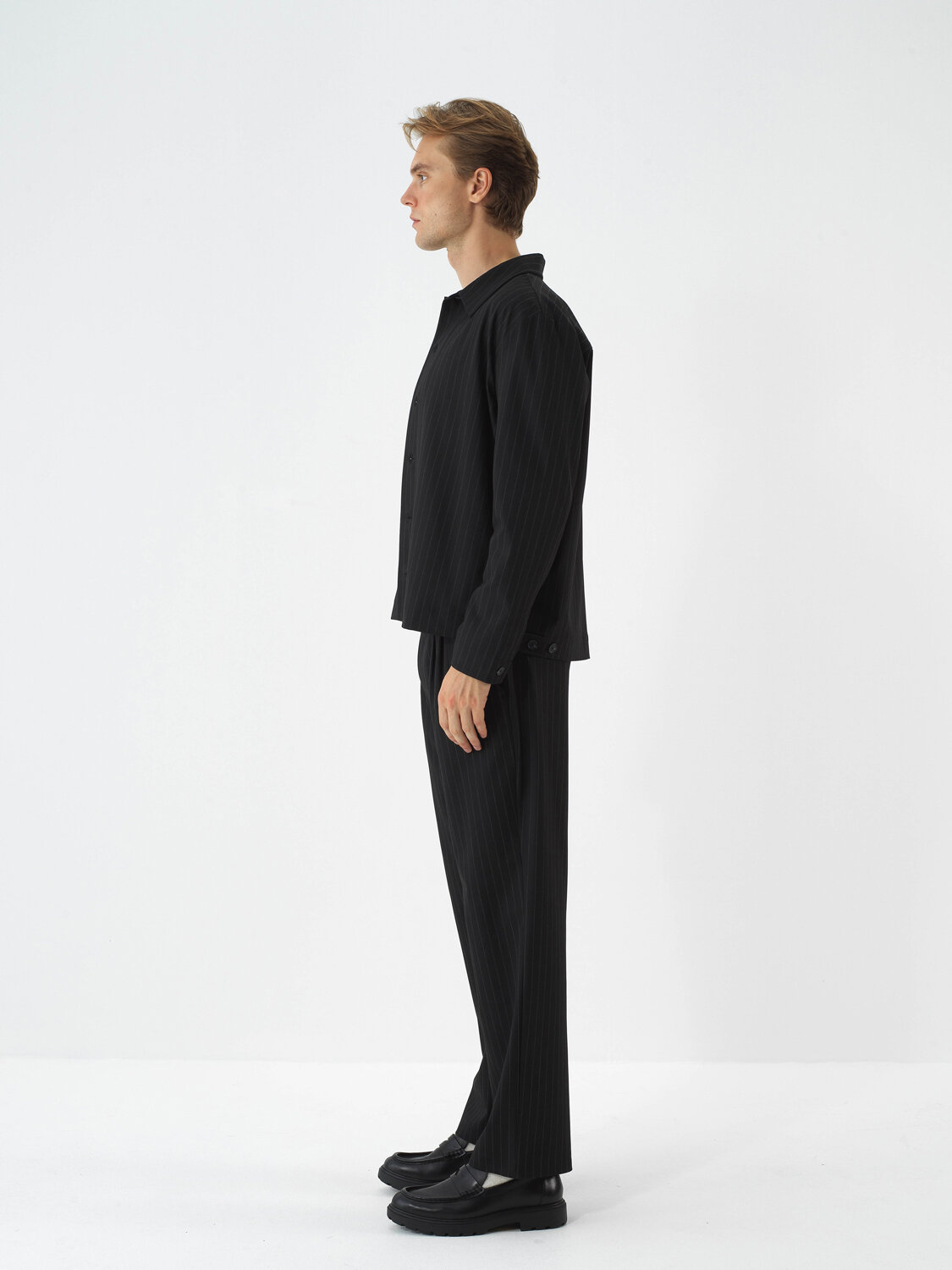 Siyah Esnek Dokulu Regular Fit Ceket - Xint