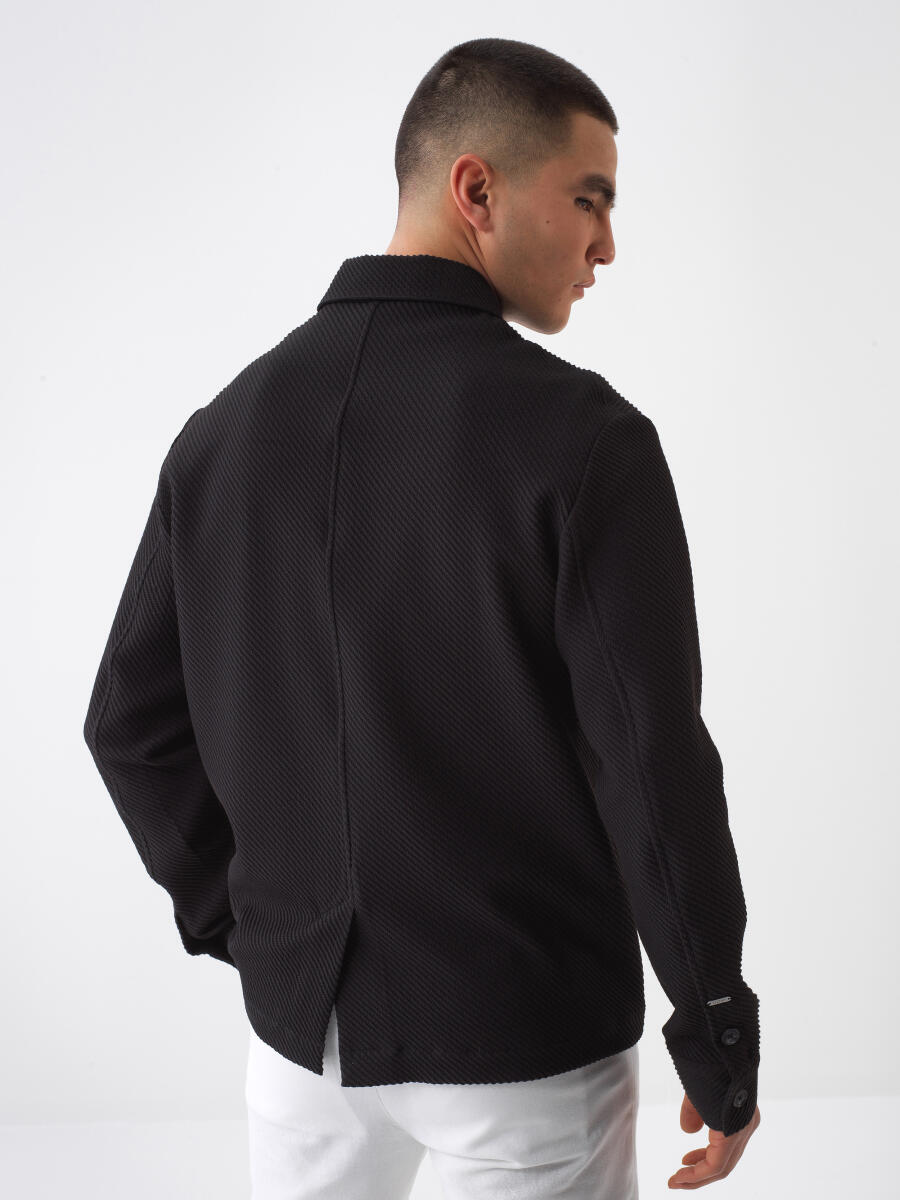 Siyah Regular Fit Ceket - 4