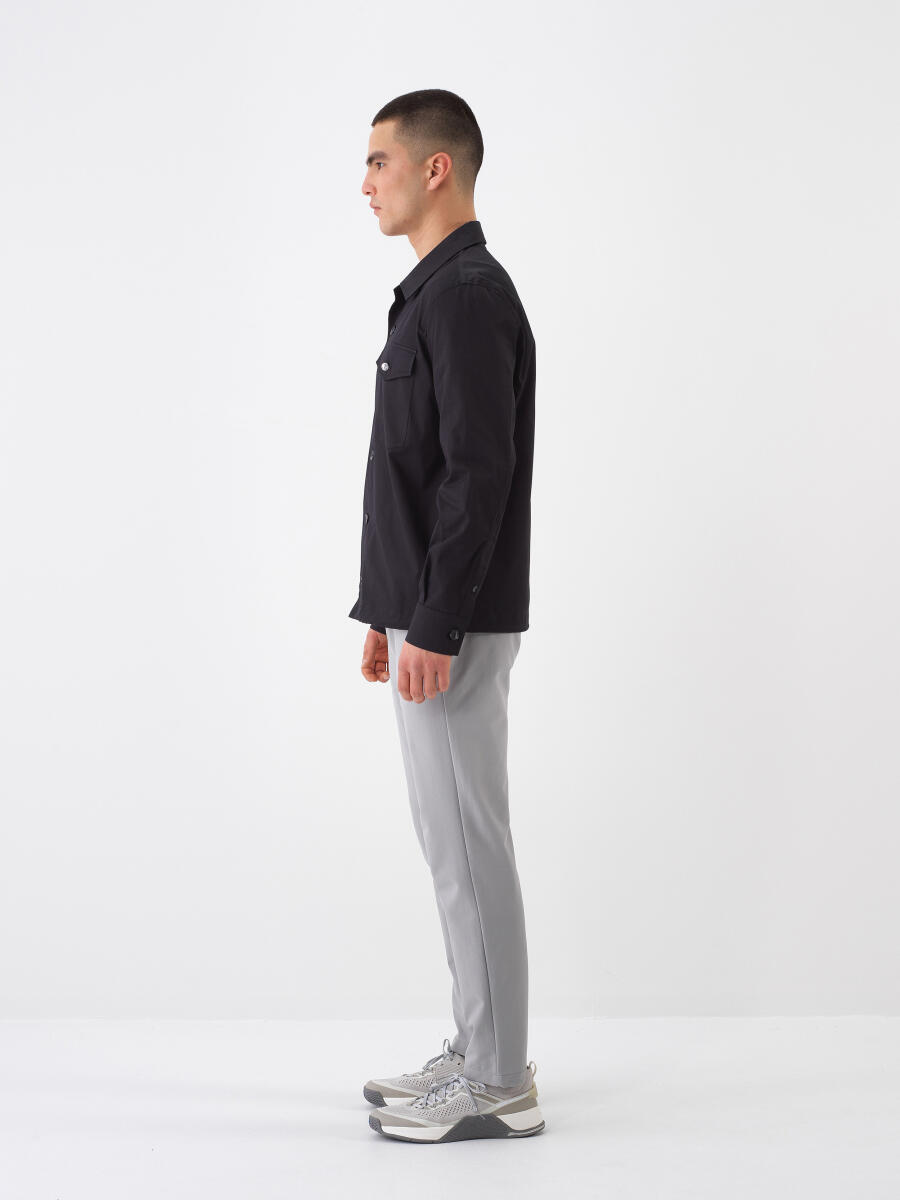 Siyah Regular Fit Pamuklu Ceket - 3