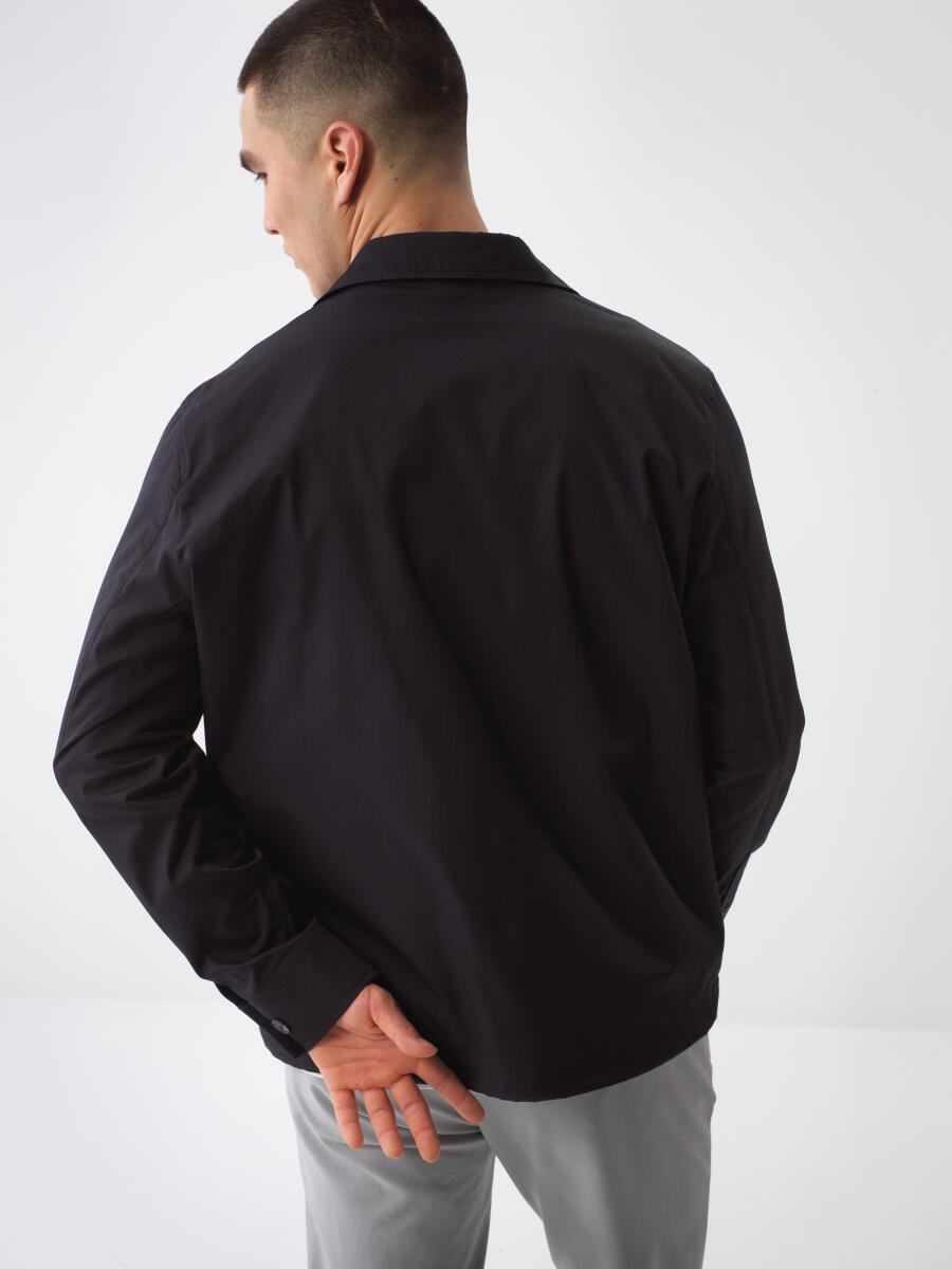 Siyah Regular Fit Pamuklu Ceket - 4