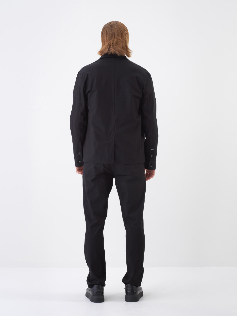 Siyah Regular Fit Pamuklu Ceket - 4
