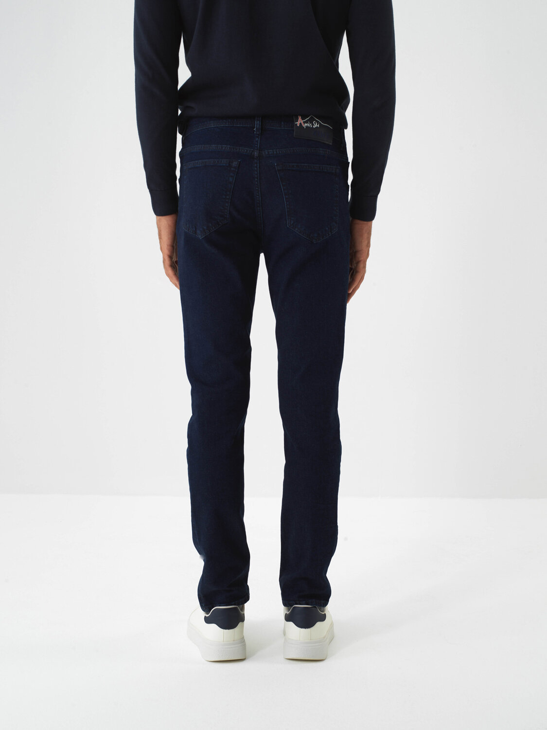 Lacivert Pamuk Dokulu Slim Fit Denim Pantolon - Xint