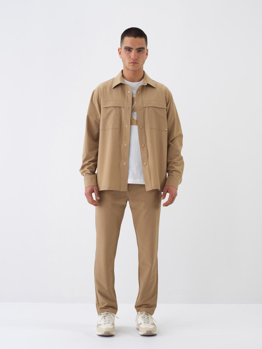 Camel Regular Fit Gömlek Ceket - 2