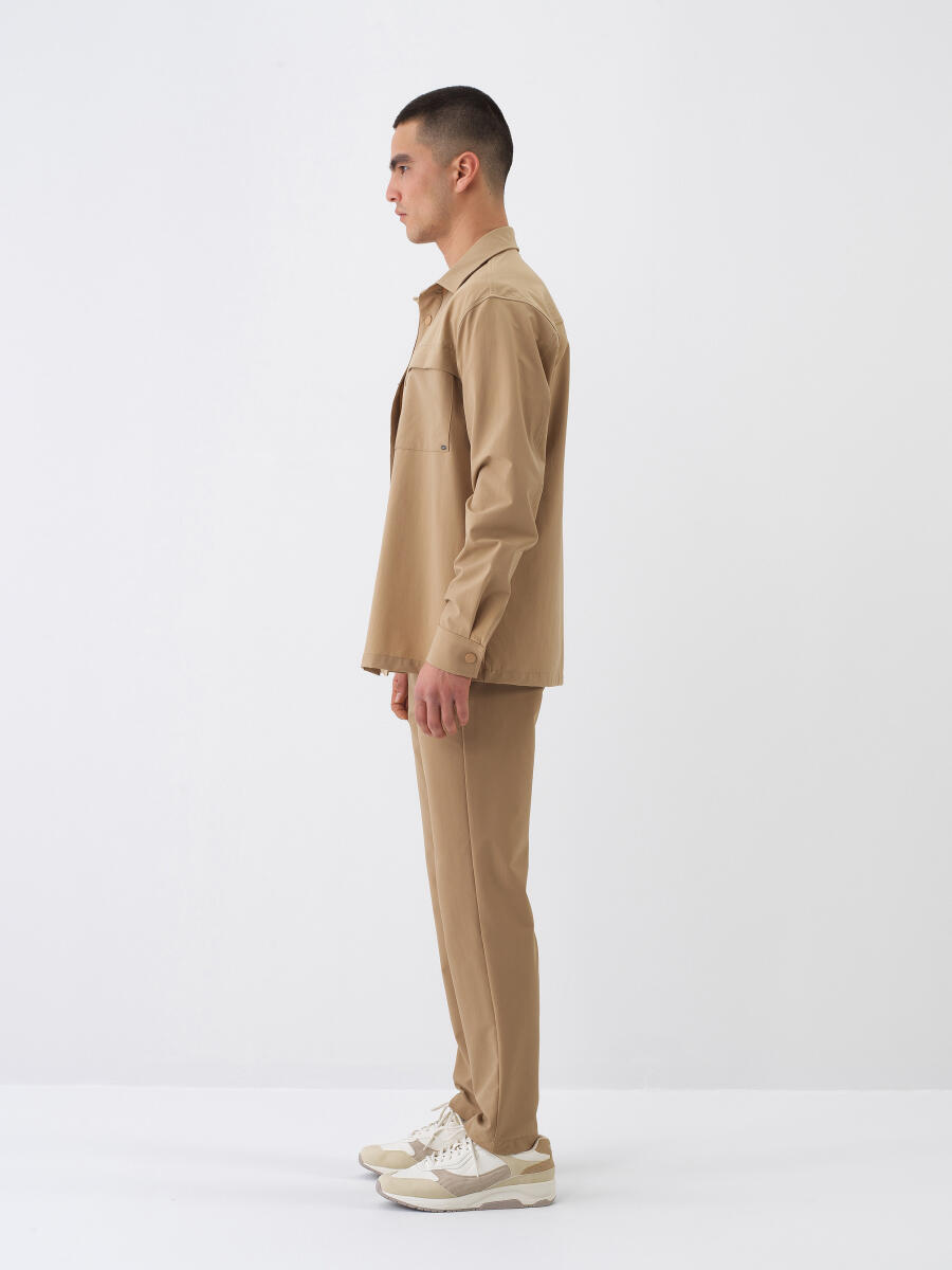 Camel Regular Fit Gömlek Ceket - 3
