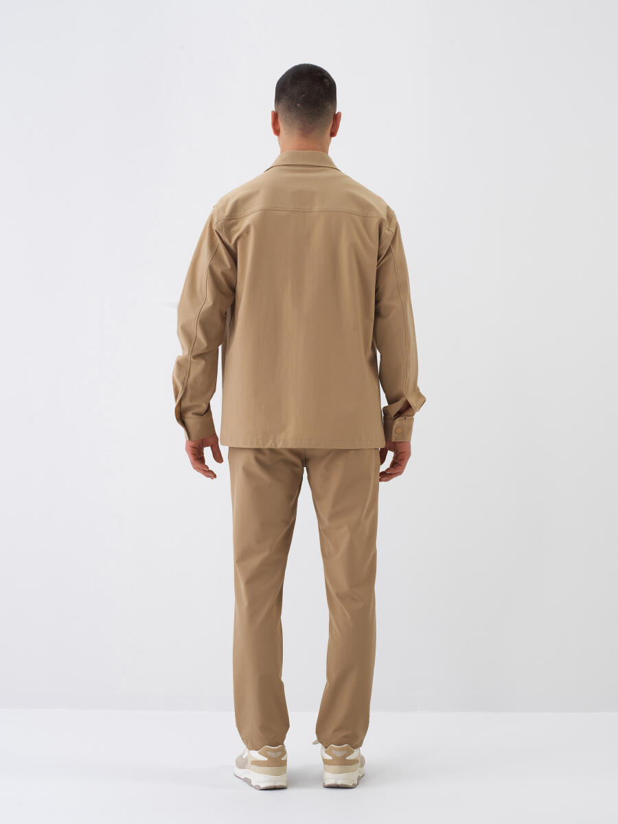 Camel Regular Fit Gömlek Ceket - 5