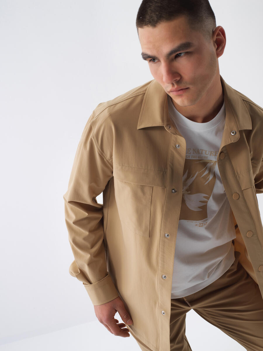 Camel Regular Fit Gömlek Ceket
