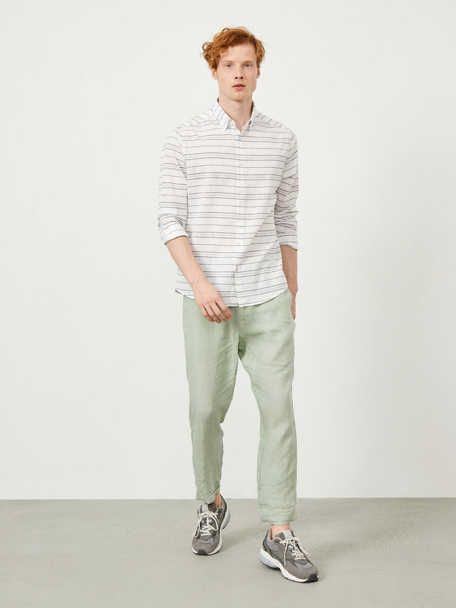 Siyah Regular Fit Pamuklu Polo Yaka Gömlek - 2