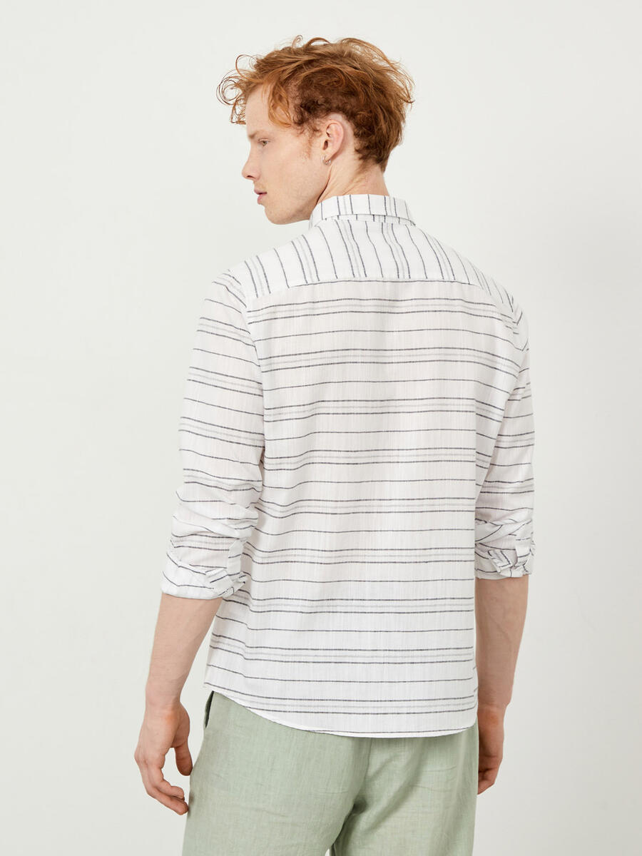 Siyah Regular Fit Pamuklu Polo Yaka Gömlek - 5