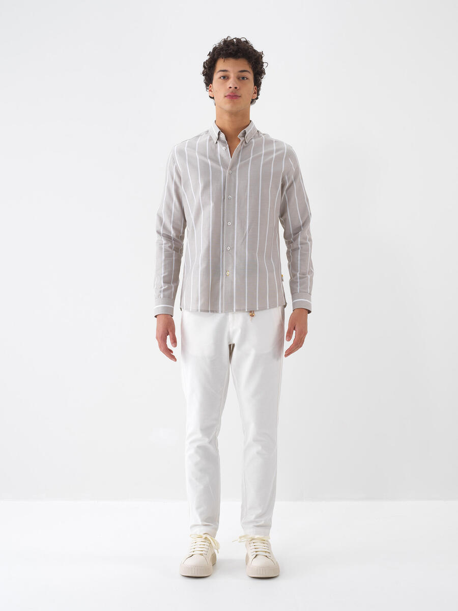Taş Rengi Regular Fit Pamuklu Gömlek - 2