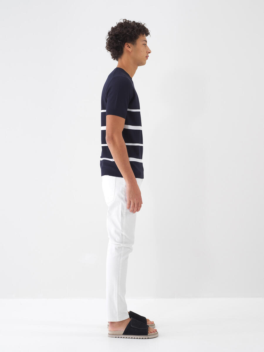 Beyaz Slim Fit Pamuklu Denim Jeans Pantolon - 2