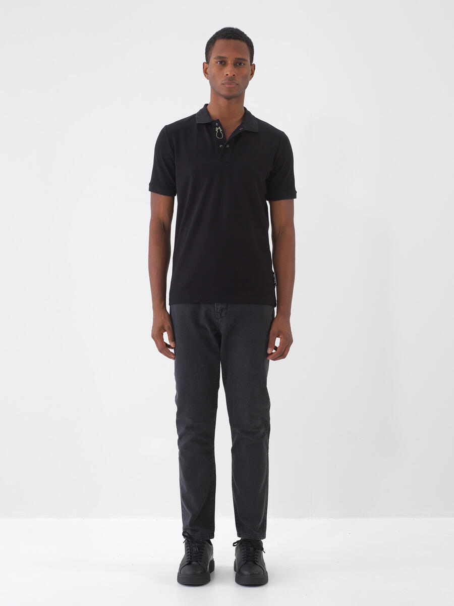 Siyah Slim Fit Pamuklu Basic Denim Jeans Pantolon