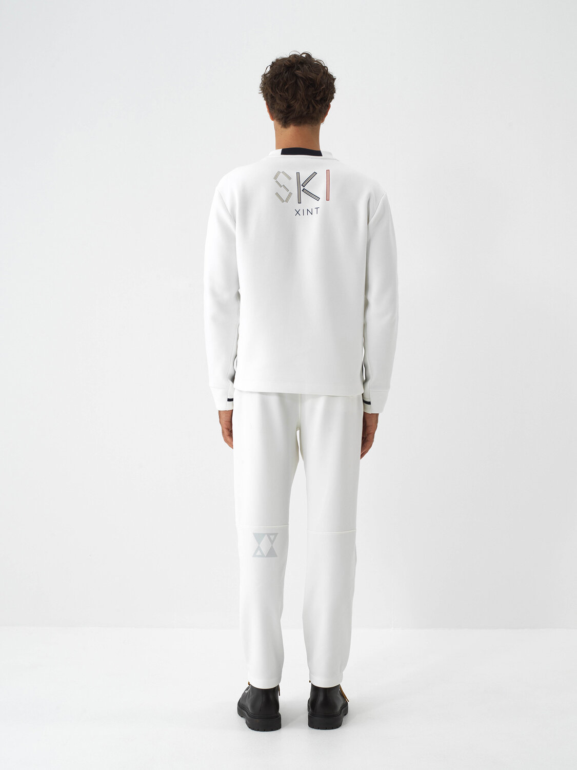 Ekru Esnek Dokulu Regular Fit Jogger Pantolon - Xint