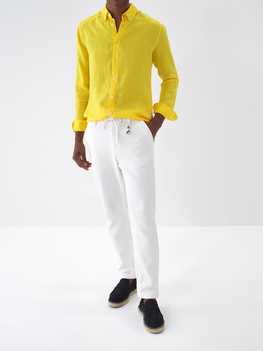 Ekru Regular Fit Pamuklu Jogger Pantolon