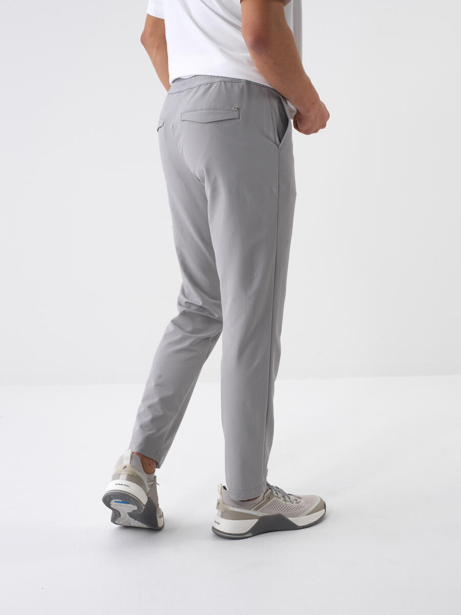 Gri Slim Fit Jogger Pantolon - 4