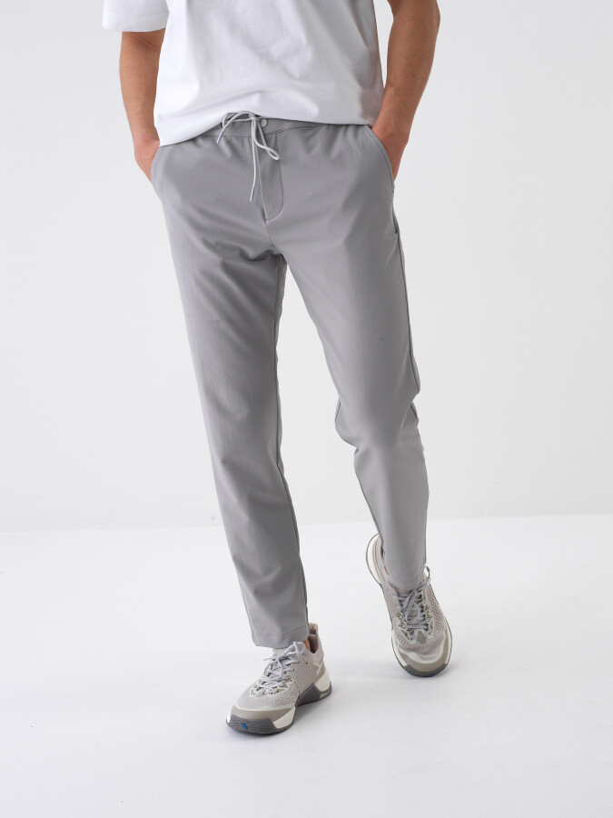 Gri Slim Fit Jogger Pantolon - Xint