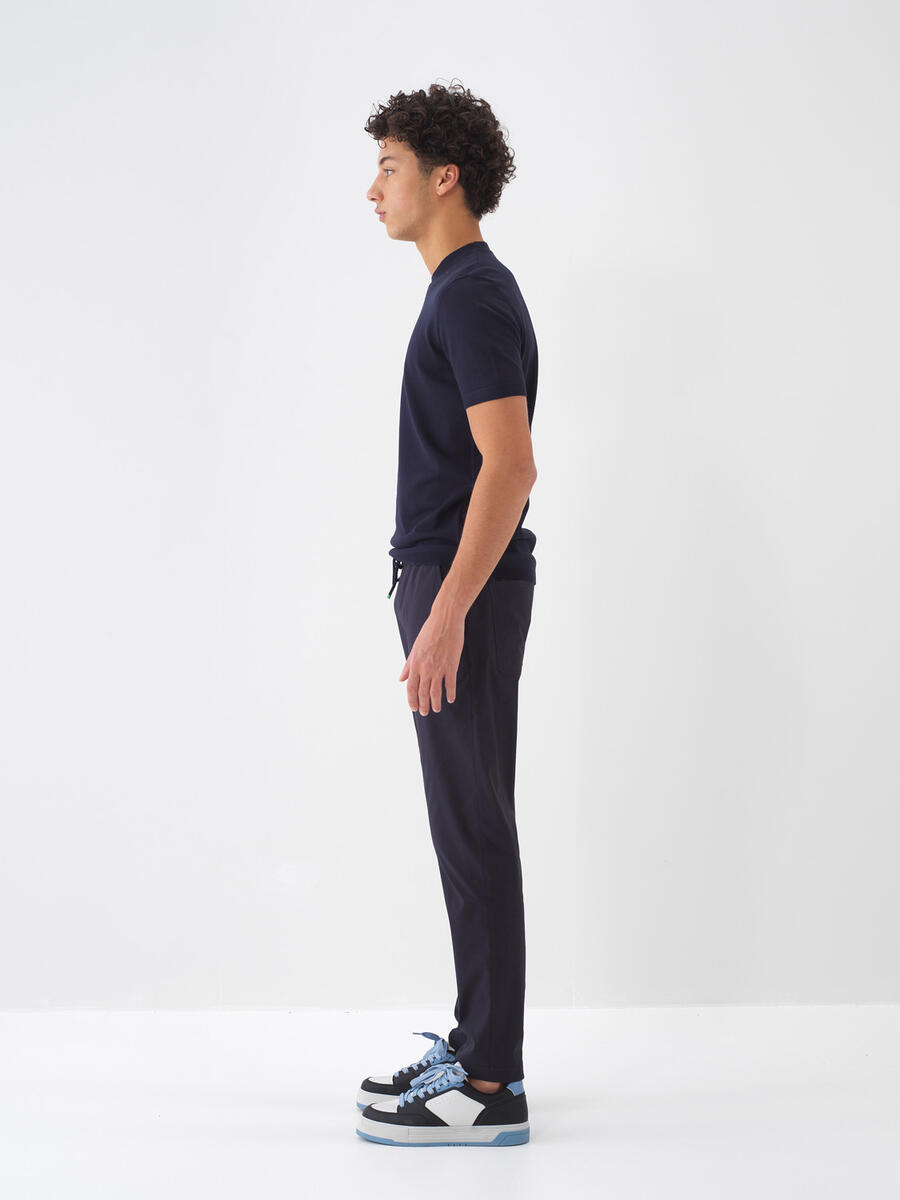 Lacivert Regular Fit Pamuklu Jogger Pantolon - 4