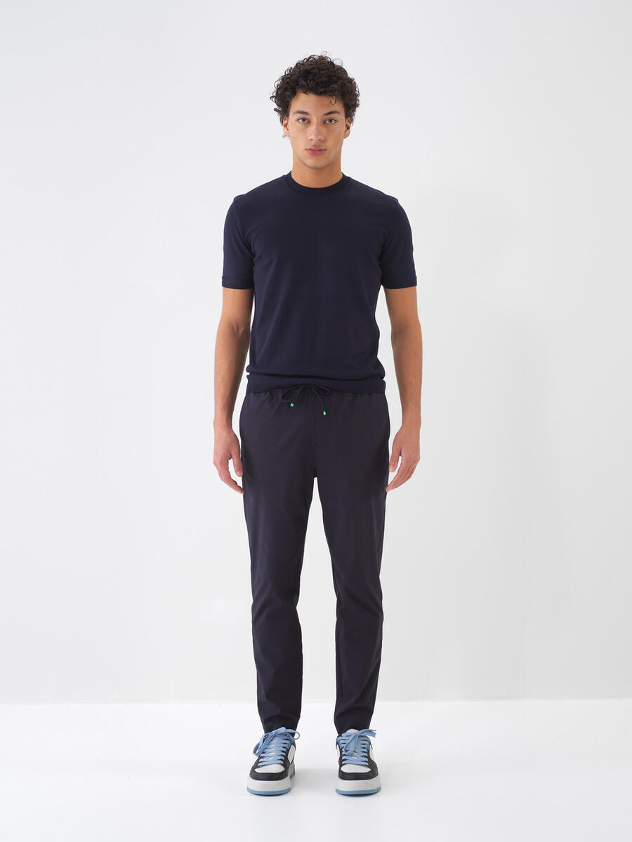Lacivert Regular Fit Pamuklu Jogger Pantolon
