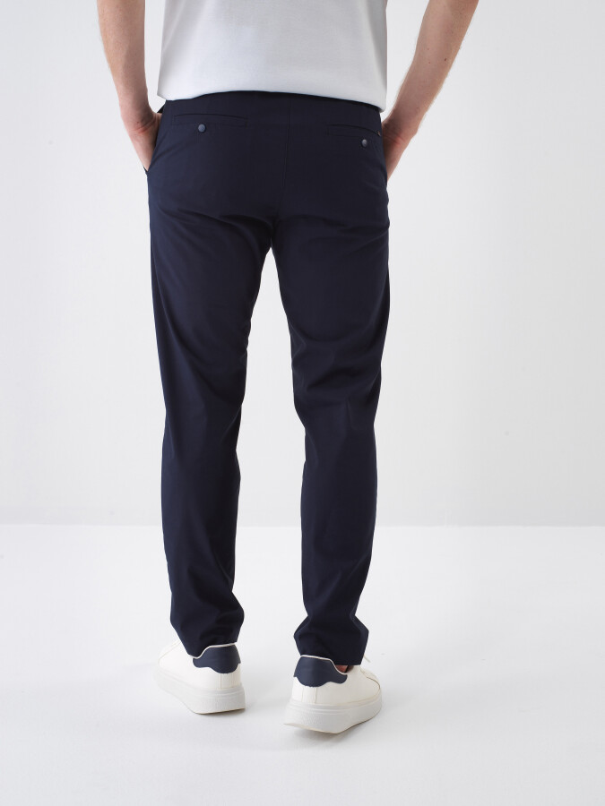 Lacivert Slim Fit Pamuklu Jogger Pantolon - Xint
