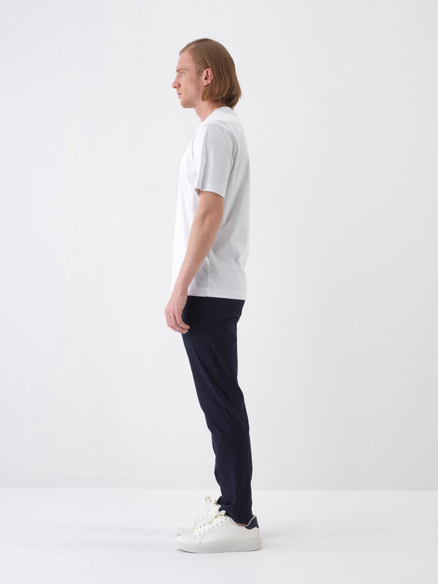 Lacivert Slim Fit Pamuklu Jogger Pantolon - 3
